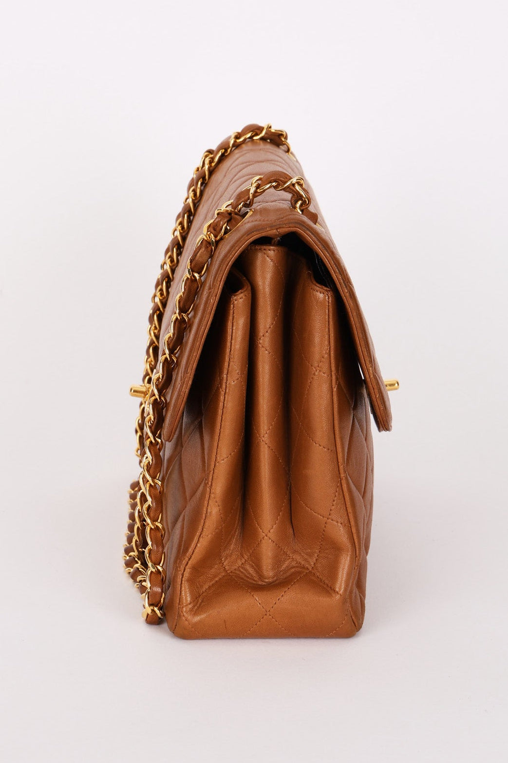Chanel Jumbo Double Sided Classic Flap Brown Lambskin 24K GP