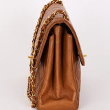 Chanel Jumbo Double Sided Classic Flap Brown Lambskin 24K GP