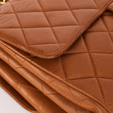 Chanel Jumbo Double Sided Classic Flap Brown Lambskin 24K GP