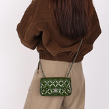 Chanel Extra Mini Single Flap Green Patent SHW