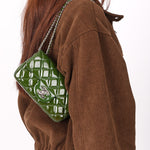 Chanel Extra Mini Single Flap Green Patent SHW