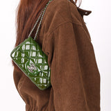 Chanel Extra Mini Single Flap Green Patent SHW