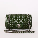 Chanel Extra Mini Single Flap Green Patent SHW