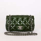 Chanel Extra Mini Single Flap Green Patent SHW