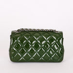 Chanel Extra Mini Single Flap Green Patent SHW