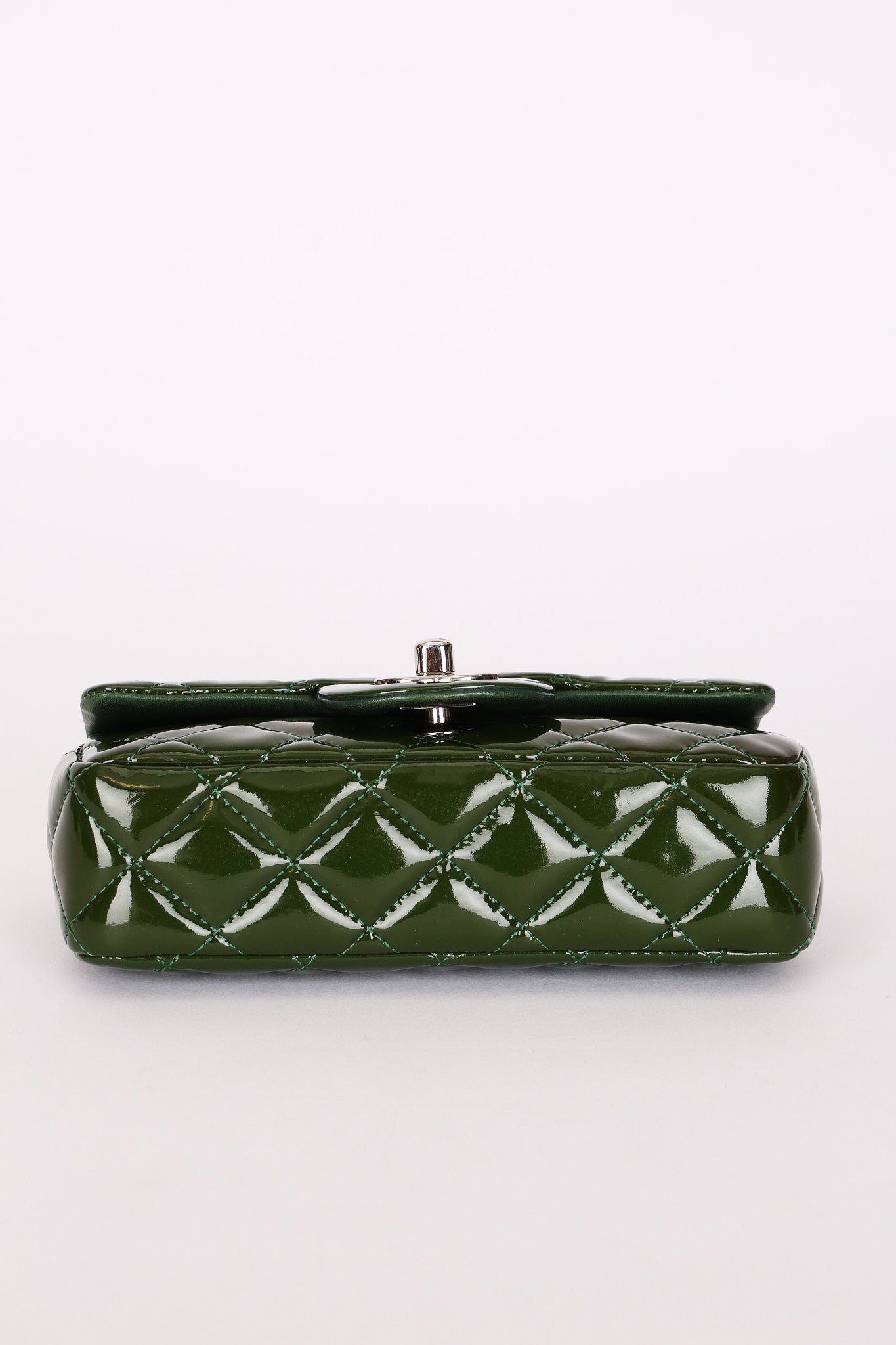 Chanel Extra Mini Single Flap Green Patent SHW