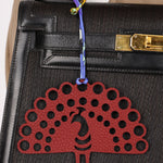 Hermès Leather Peacock Bird Charm