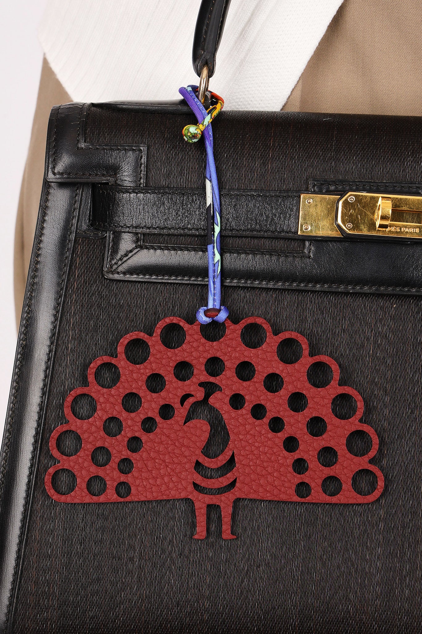 Hermès Leather Peacock Bird Charm