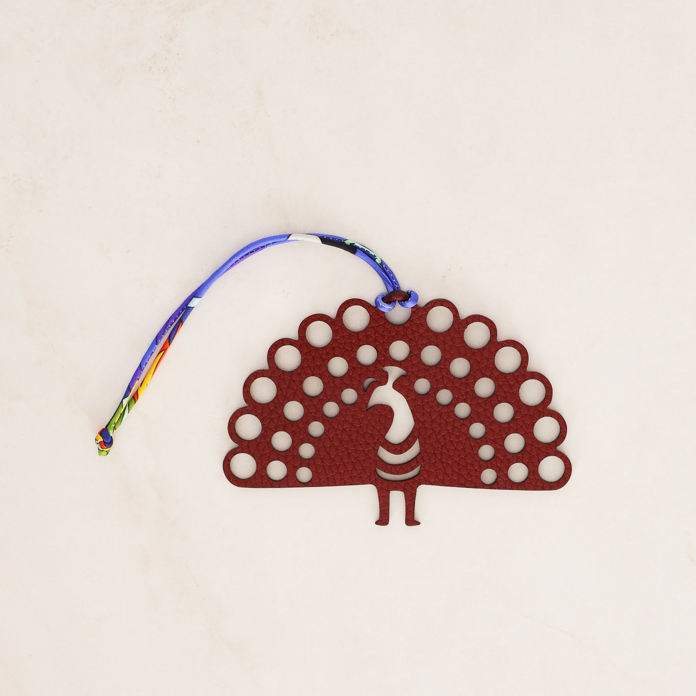 Hermès Leather Peacock Bird Charm