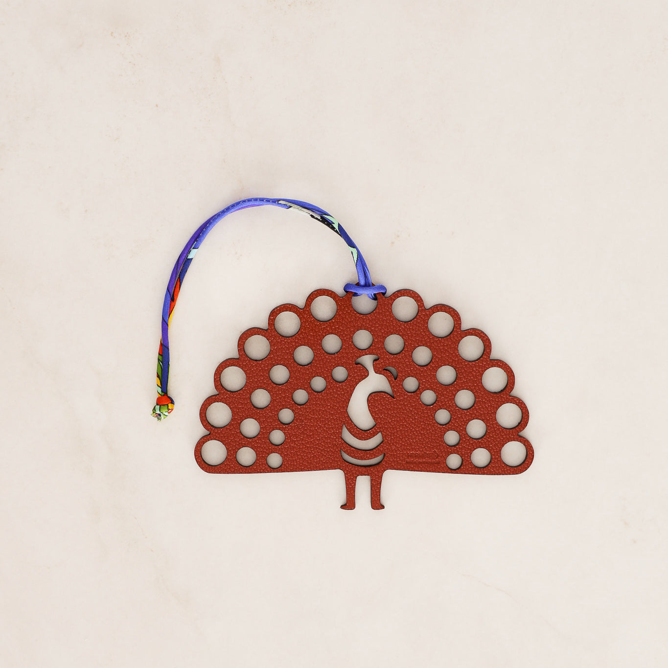 Hermès Leather Peacock Bird Charm