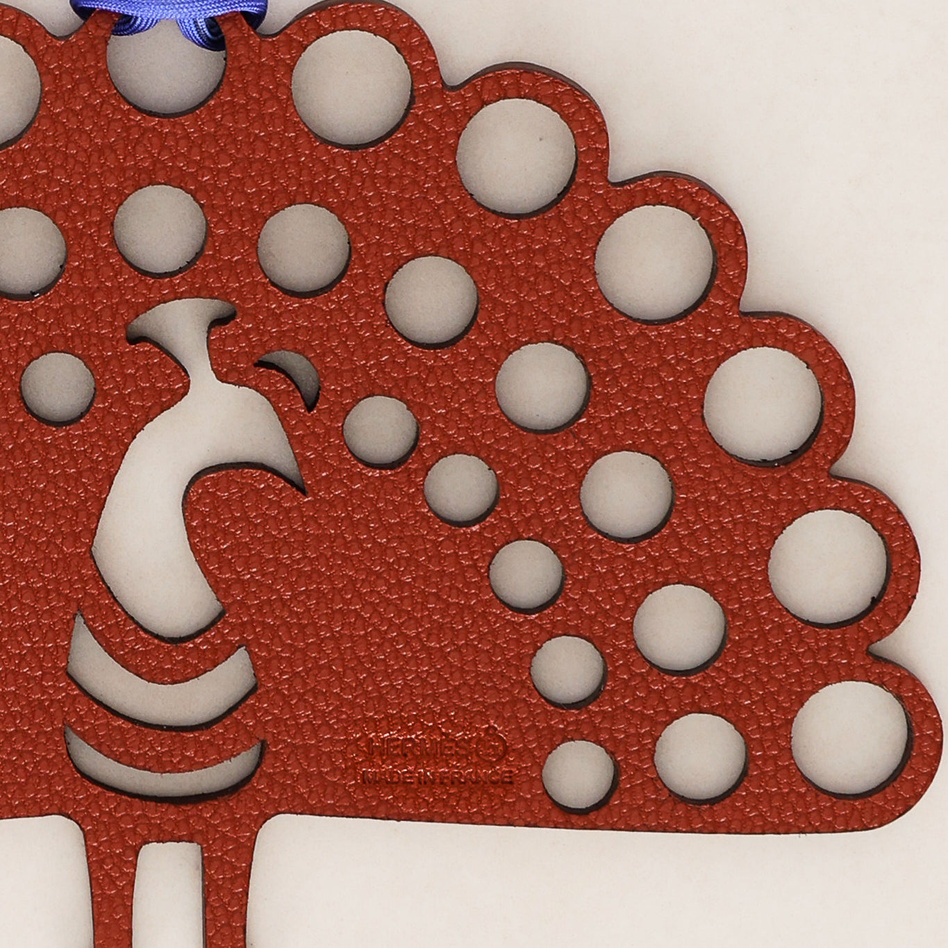 Hermès Leather Peacock Bird Charm