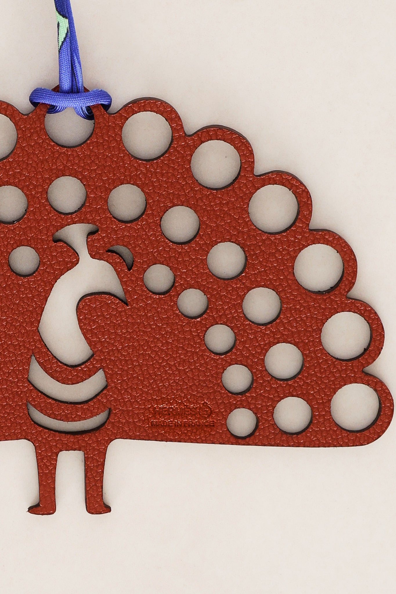 Hermès Leather Peacock Bird Charm