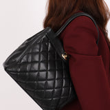 Chanel Turnlock Mini Tote Black Caviar 24K GP