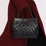 Chanel Turnlock Mini Tote Black Caviar 24K GP