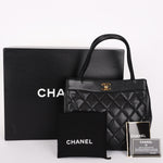 Chanel Turnlock Mini Tote Black Caviar 24K GP