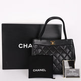 Chanel Turnlock Mini Tote Black Caviar 24K GP