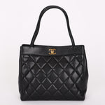 Chanel Turnlock Mini Tote Black Caviar 24K GP