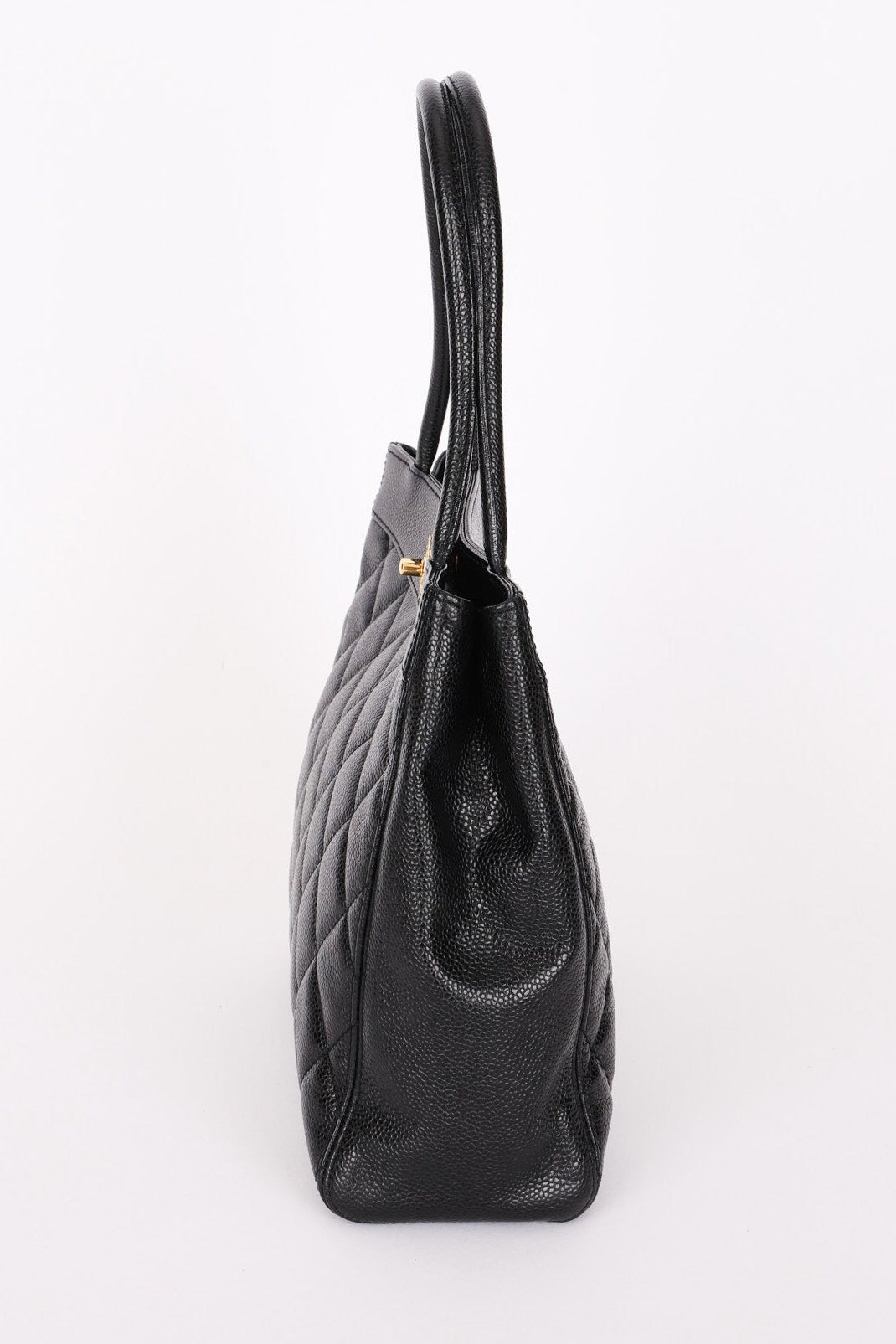 Chanel Turnlock Mini Tote Black Caviar 24K GP