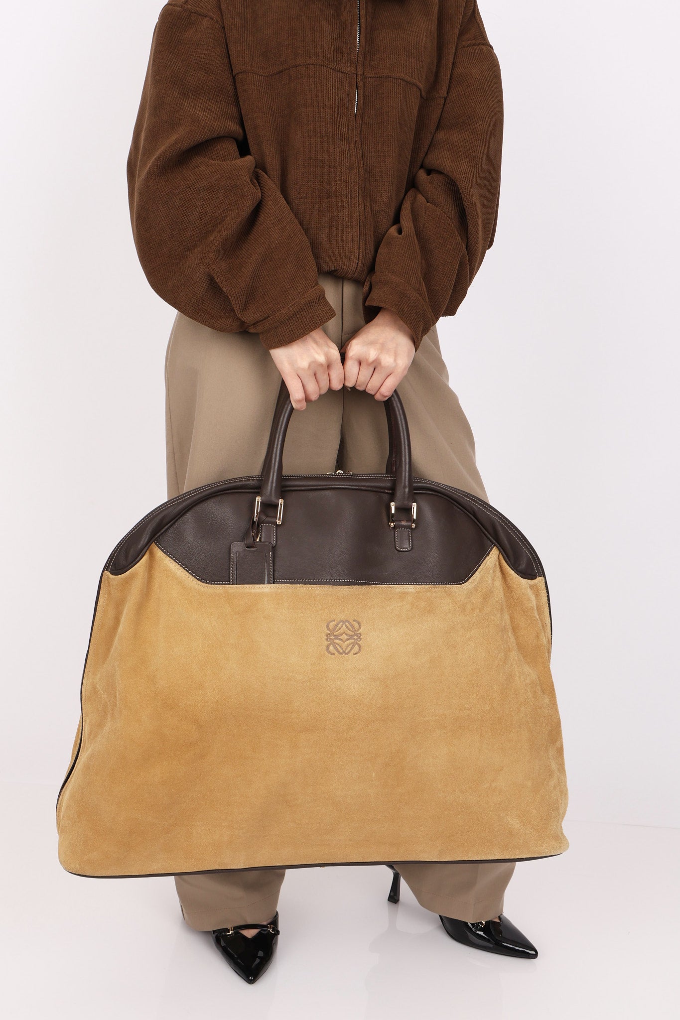 Loewe Anagram Tote Suede