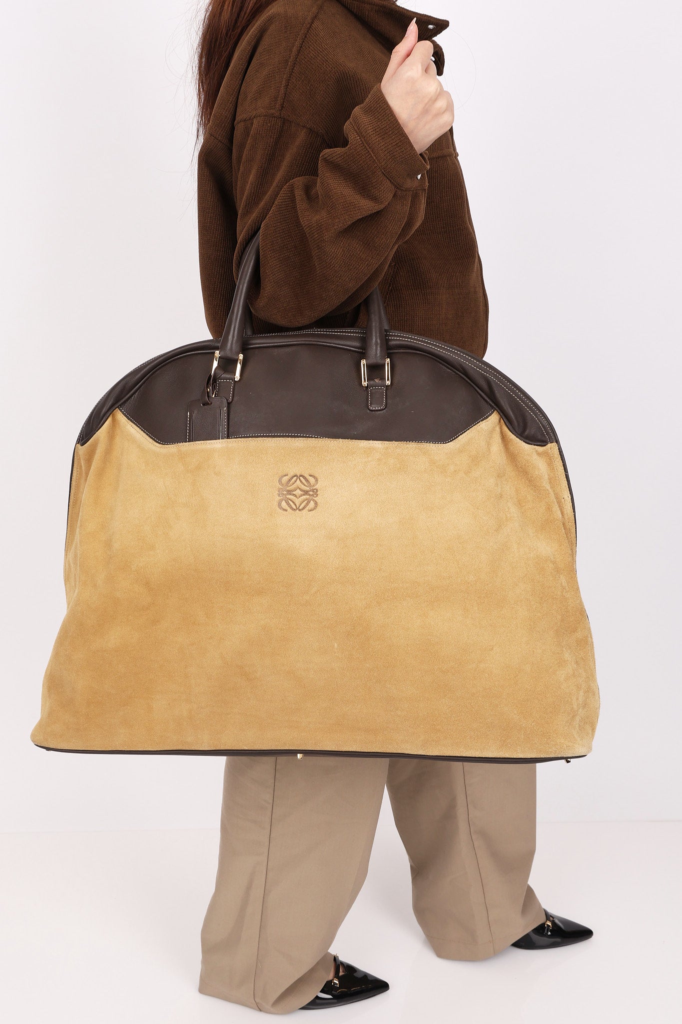 Loewe Anagram Tote Suede