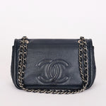 Chanel Timeless CC Single Flap Navy Caviar SHW