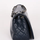Chanel Timeless CC Single Flap Navy Caviar SHW
