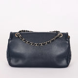 Chanel Timeless CC Single Flap Navy Caviar SHW