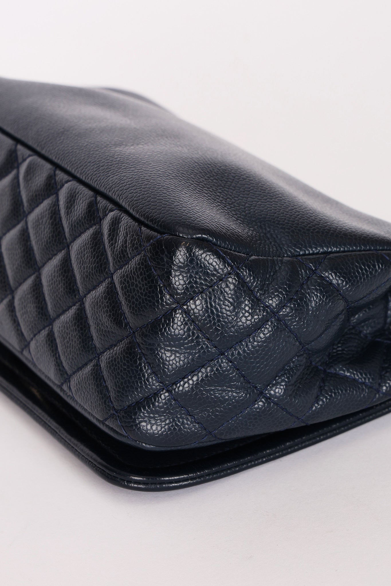 Chanel Timeless CC Single Flap Navy Caviar SHW