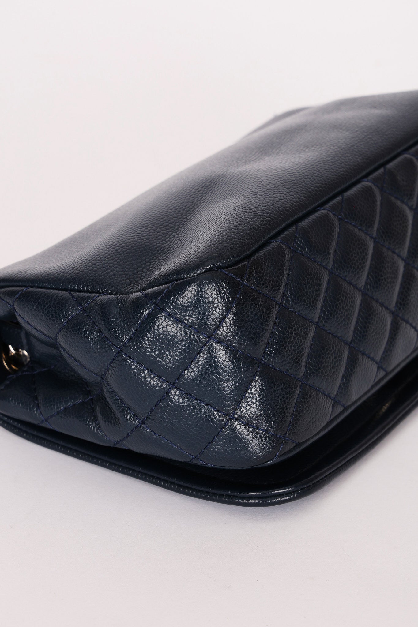 Chanel Timeless CC Single Flap Navy Caviar SHW