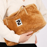 Fendi Shearling Top Handle Bag