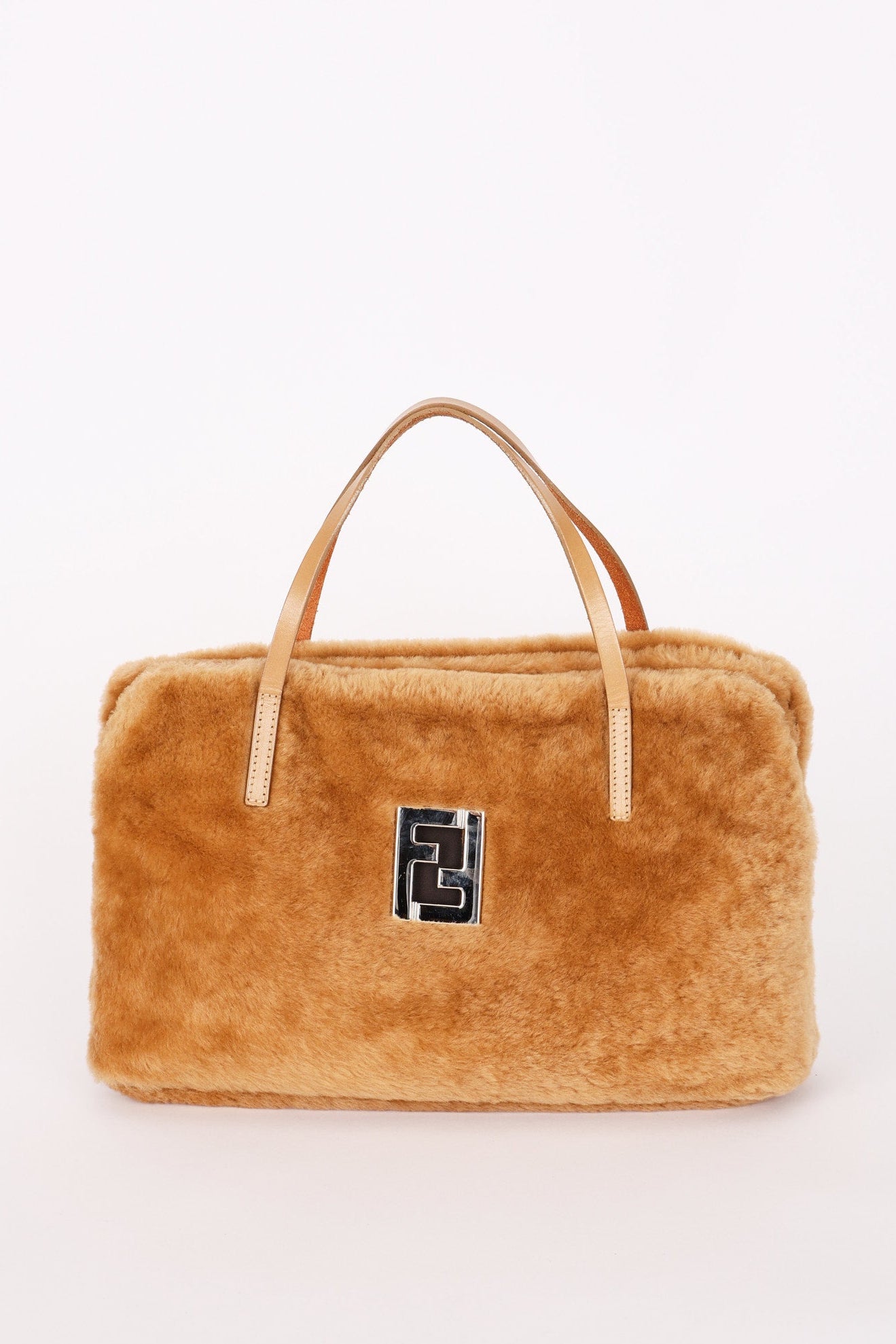 Fendi Shearling Top Handle Bag