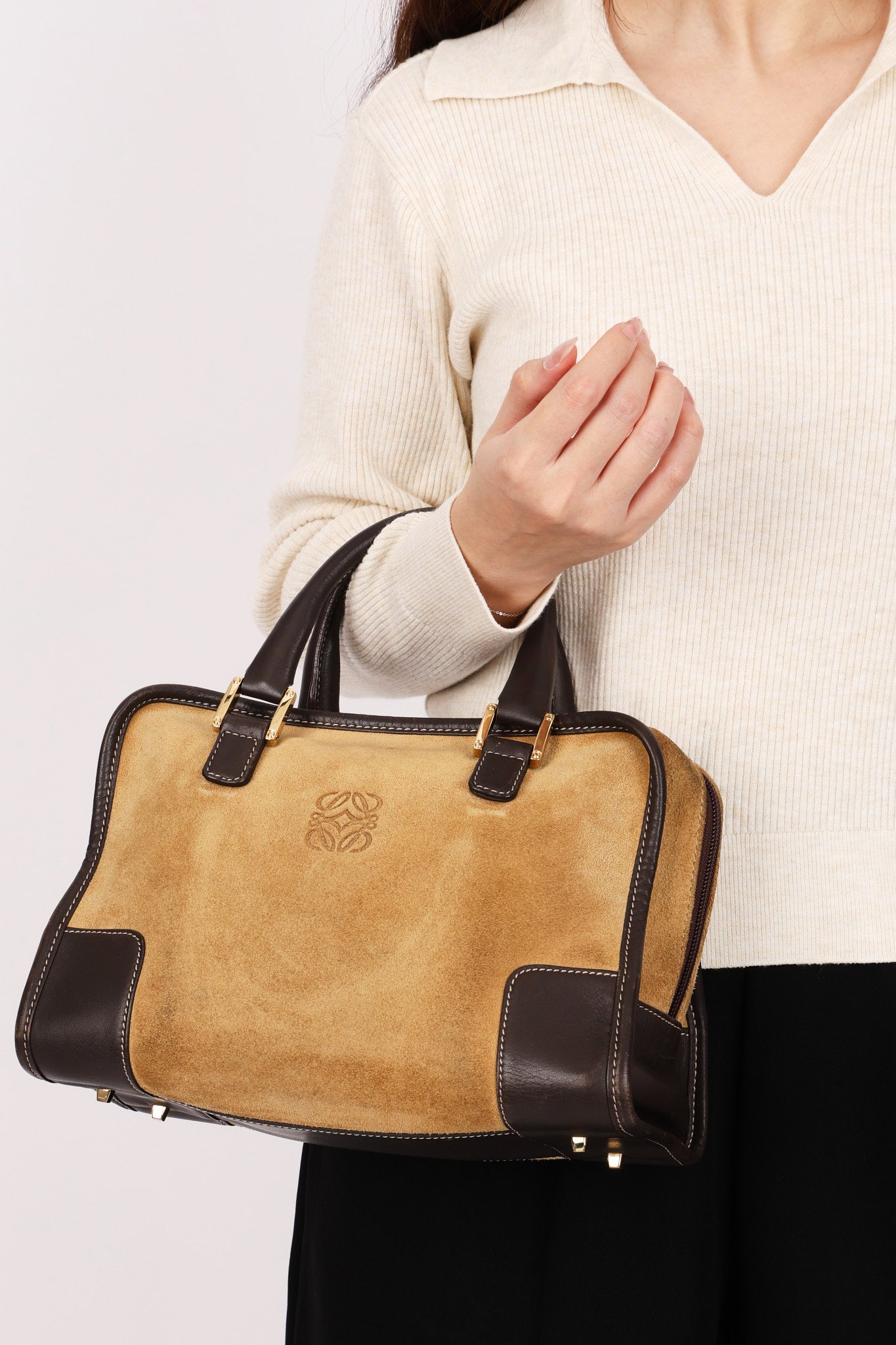 Loewe Amazona 28 Brown Suede