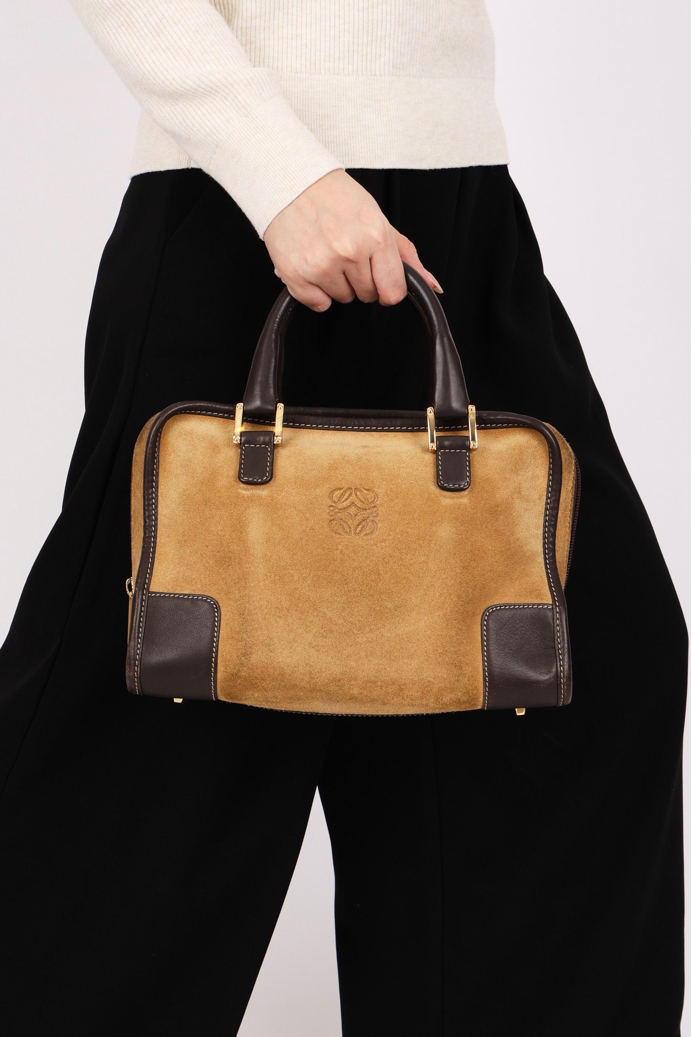 Loewe Amazona 28 Brown Suede
