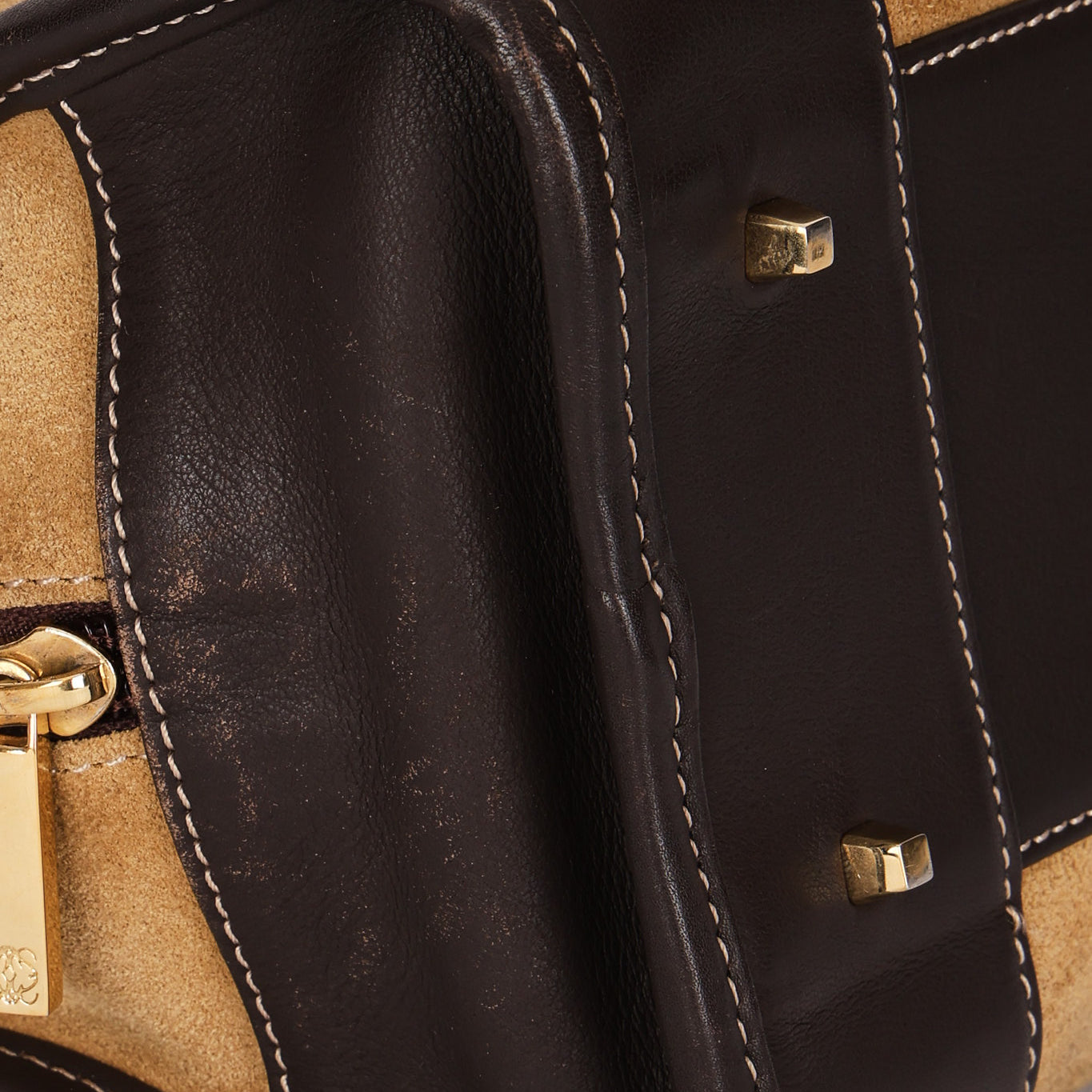 Loewe Amazona 28 Brown Suede