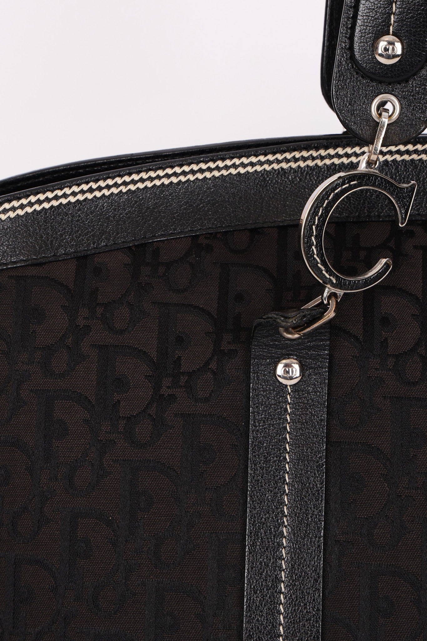 Dior Trotter Floral Embroidered Shoulder Bag