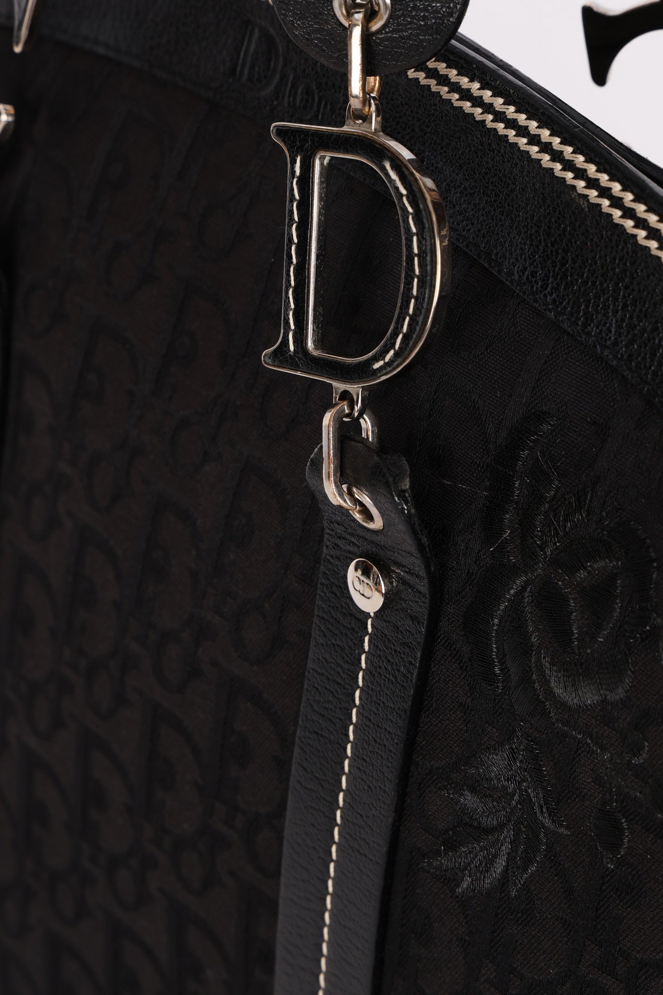 Dior Trotter Floral Embroidered Shoulder Bag