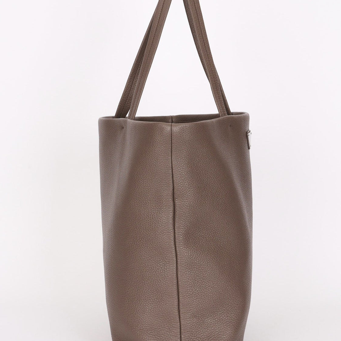 Prada Large Leather Tote Gray