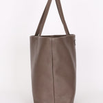 Prada Large Leather Tote Gray
