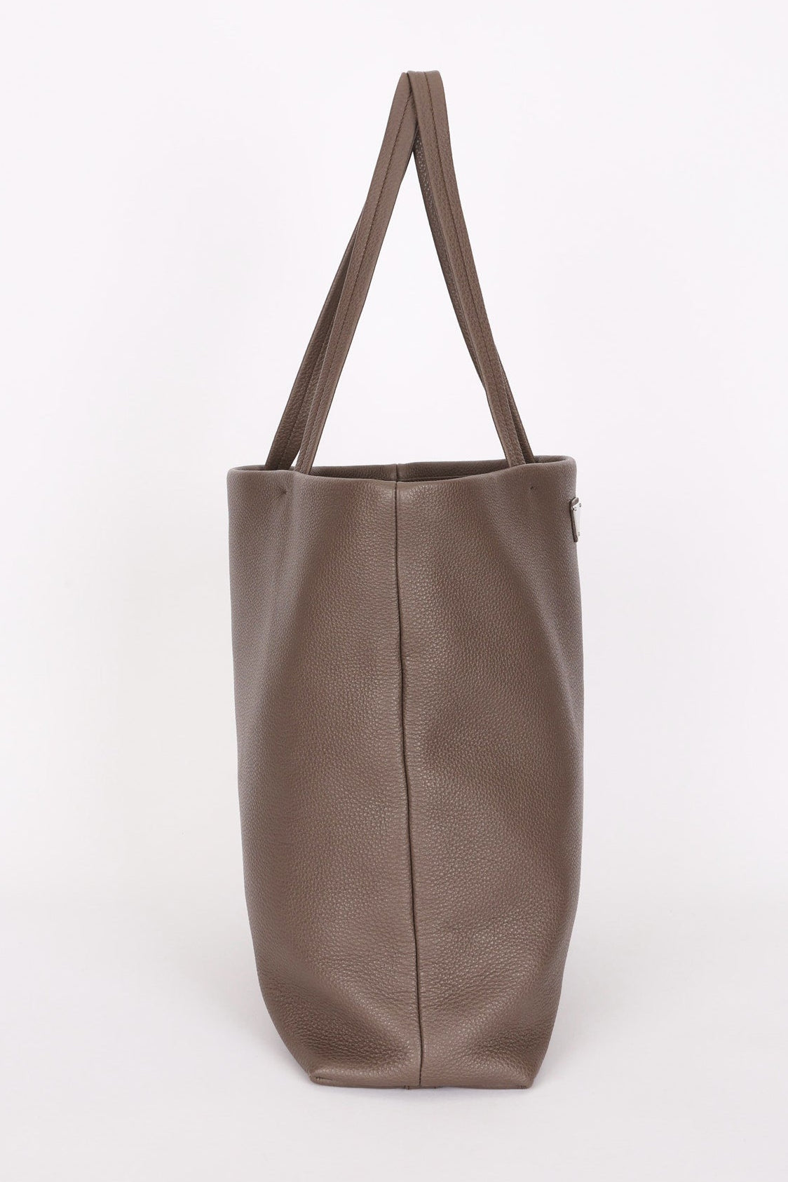 Prada Large Leather Tote Gray