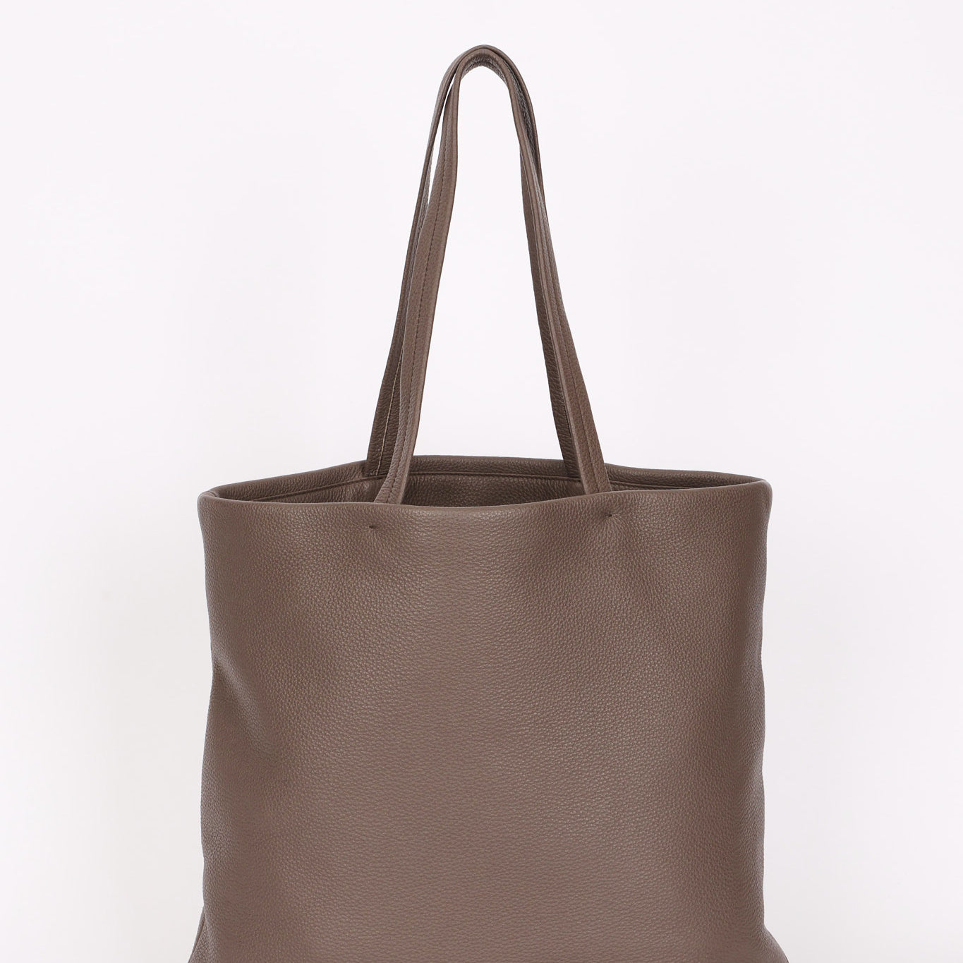 Prada Large Leather Tote Gray