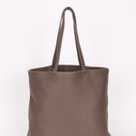 Prada Large Leather Tote Gray