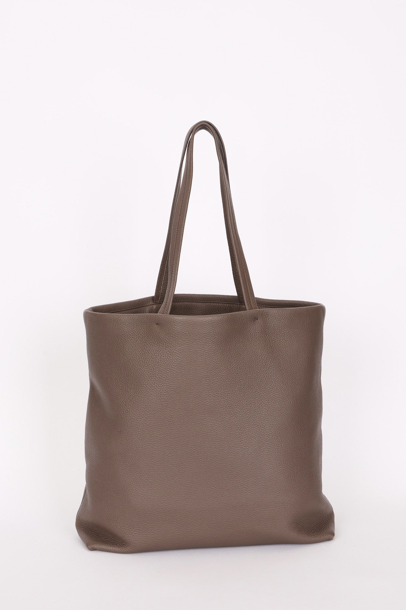 Prada Large Leather Tote Gray