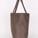 Prada Large Leather Tote Gray