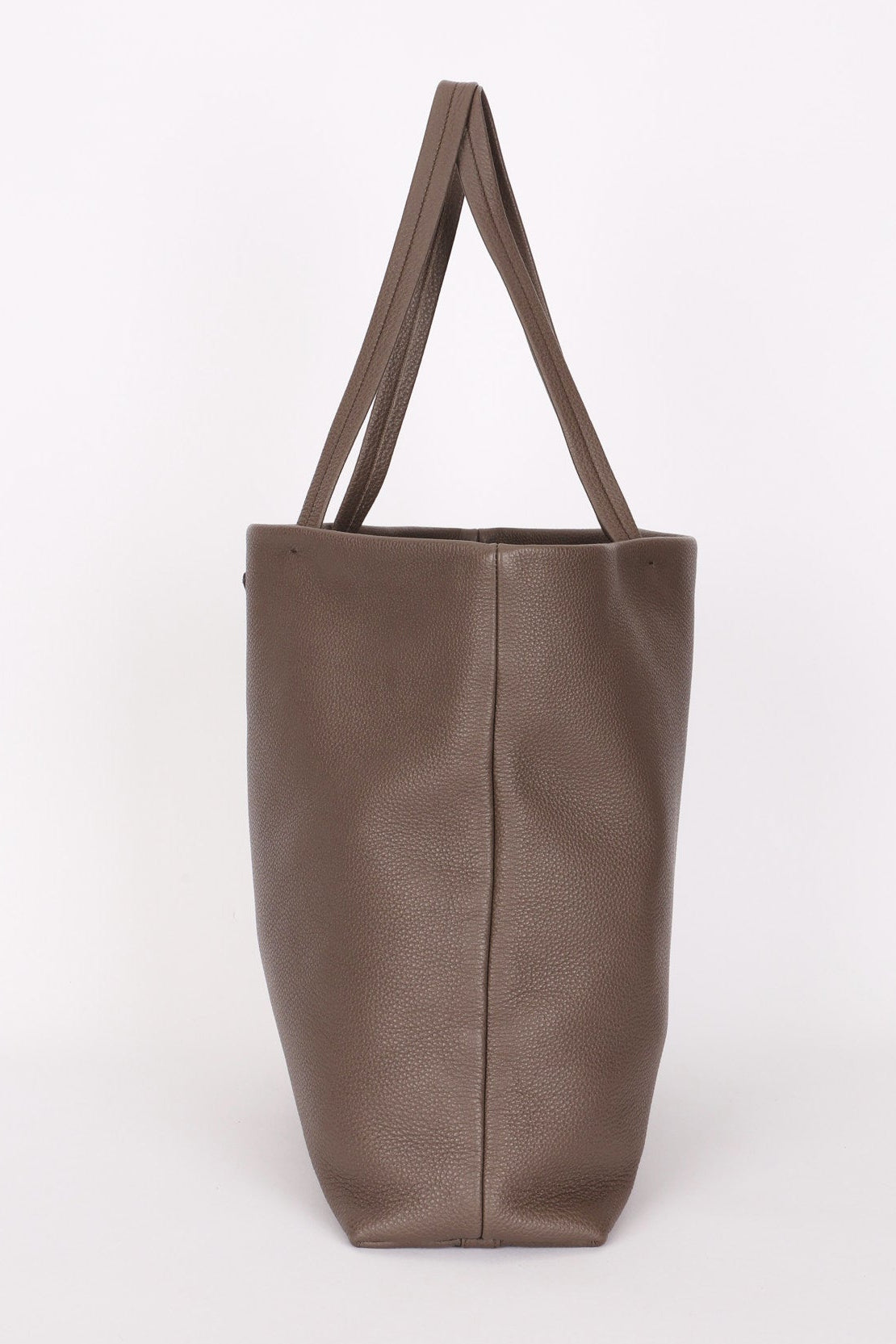 Prada Large Leather Tote Gray