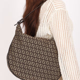 Fendi Zucchino Half Moon Hobo