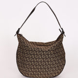 Fendi Zucchino Half Moon Shoulder Bag