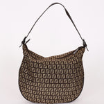 Fendi Zucchino Half Moon Shoulder Bag