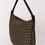 Fendi Zucchino Half Moon Hobo