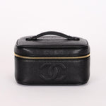 Chanel Timeless Vanity Bag Black Caviar Leather 24K GP