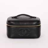 Chanel Timeless Vanity Bag Black Caviar Leather 24K GP
